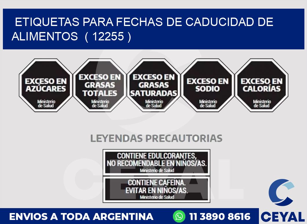 ETIQUETAS PARA FECHAS DE CADUCIDAD DE ALIMENTOS  ( 12255 )