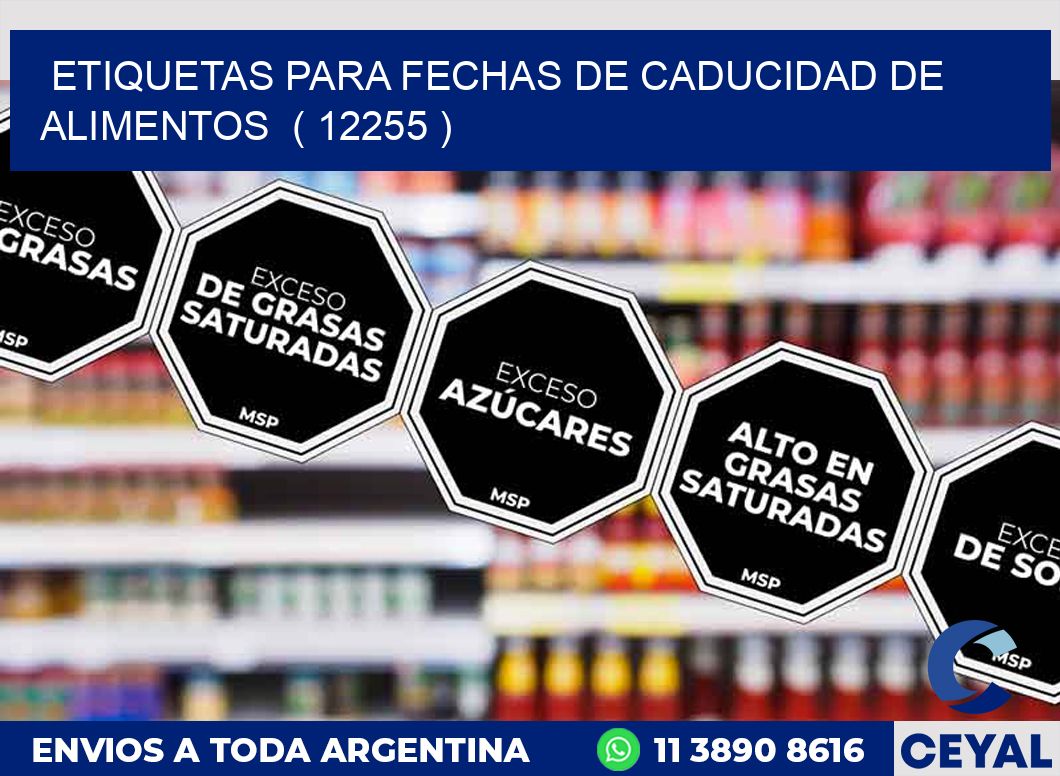 ETIQUETAS PARA FECHAS DE CADUCIDAD DE ALIMENTOS ( 12255 )
