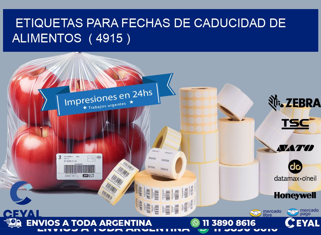 ETIQUETAS PARA FECHAS DE CADUCIDAD DE ALIMENTOS ( 4915 )