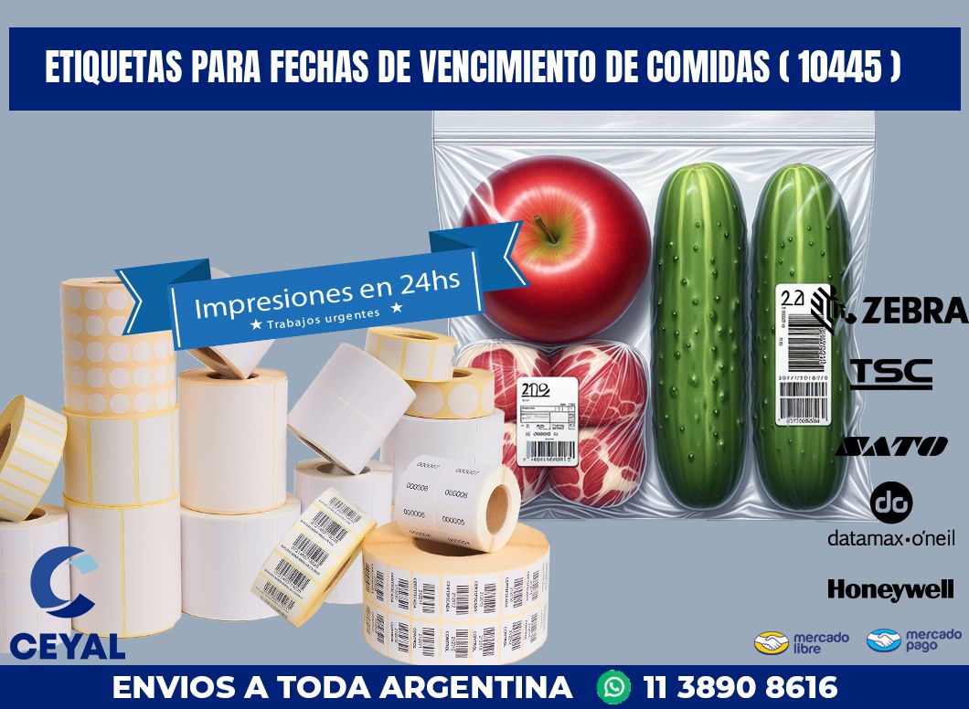 ETIQUETAS PARA FECHAS DE VENCIMIENTO DE COMIDAS ( 10445 )