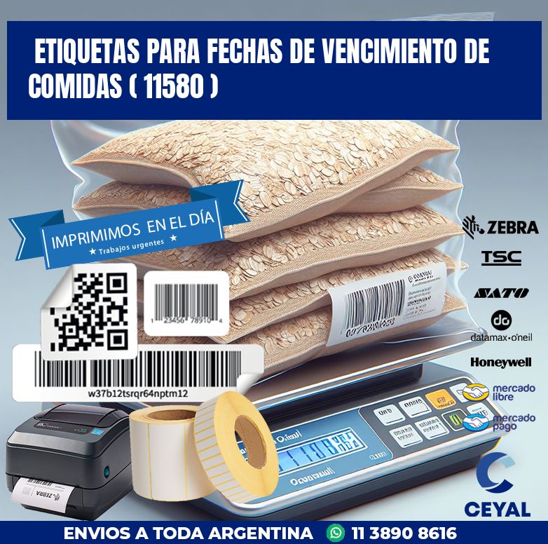 ETIQUETAS PARA FECHAS DE VENCIMIENTO DE COMIDAS ( 11580 )