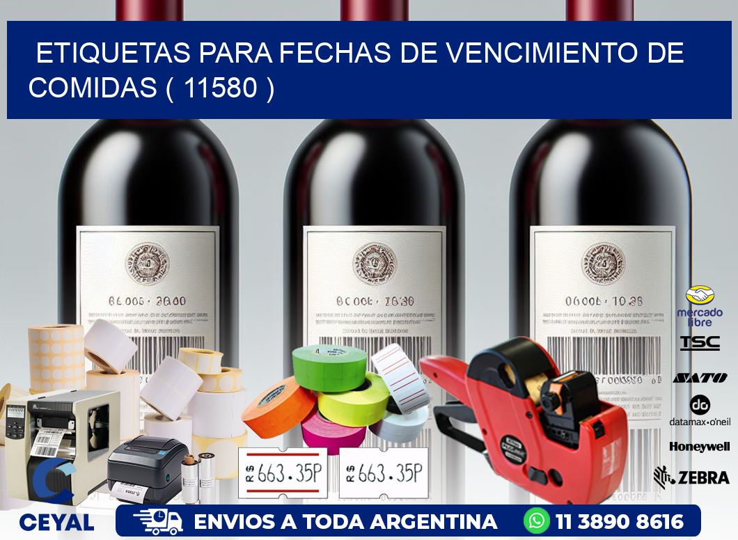 ETIQUETAS PARA FECHAS DE VENCIMIENTO DE COMIDAS ( 11580 )