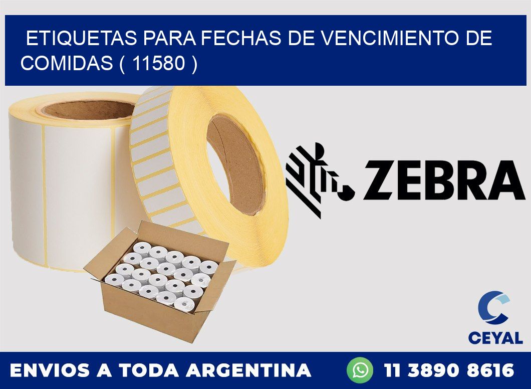 ETIQUETAS PARA FECHAS DE VENCIMIENTO DE COMIDAS ( 11580 )