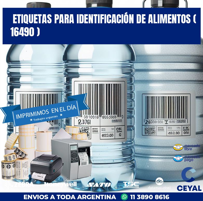 ETIQUETAS PARA IDENTIFICACIÓN DE ALIMENTOS ( 16490 )
