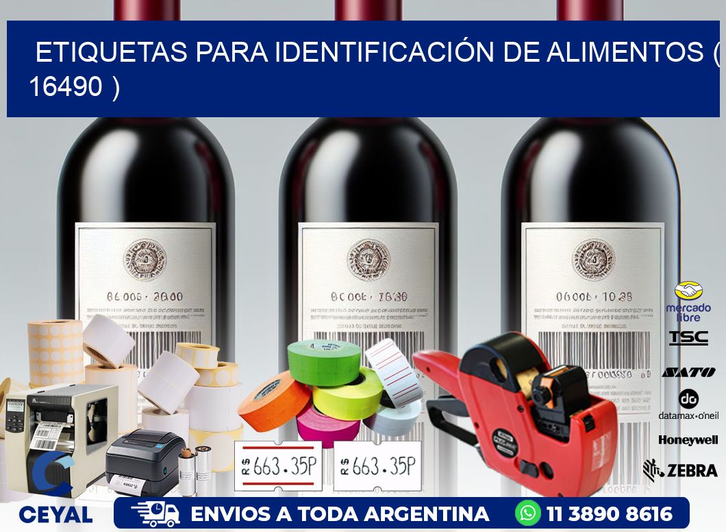 ETIQUETAS PARA IDENTIFICACIÓN DE ALIMENTOS ( 16490 )