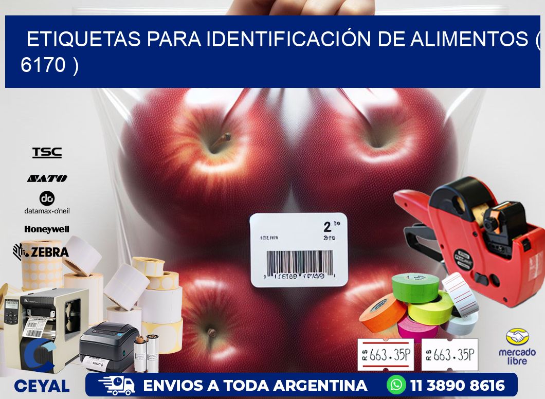 ETIQUETAS PARA IDENTIFICACIÓN DE ALIMENTOS ( 6170 )