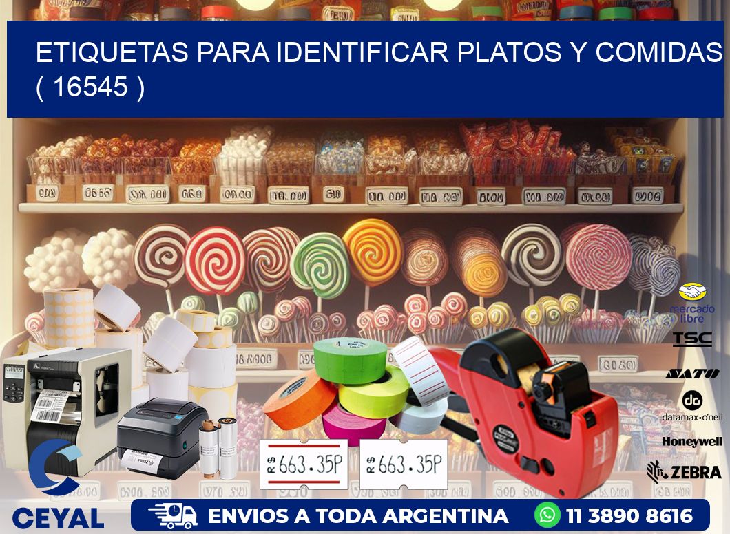 ETIQUETAS PARA IDENTIFICAR PLATOS Y COMIDAS  ( 16545 )