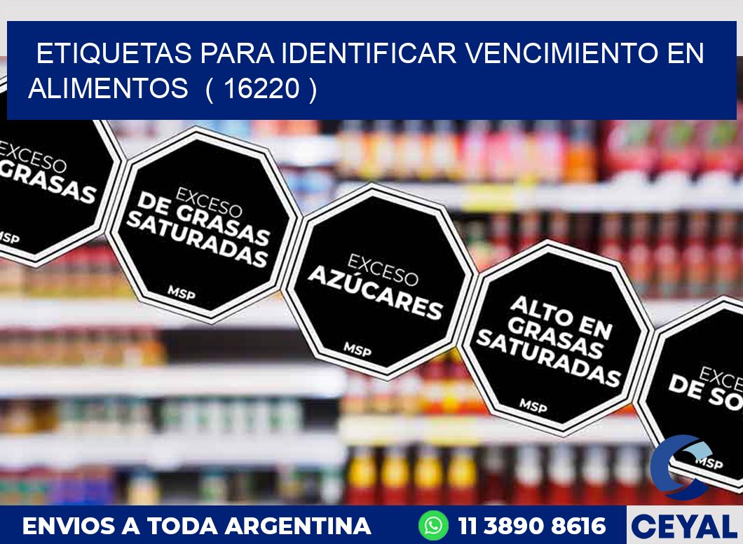 ETIQUETAS PARA IDENTIFICAR VENCIMIENTO EN ALIMENTOS ( 16220 )