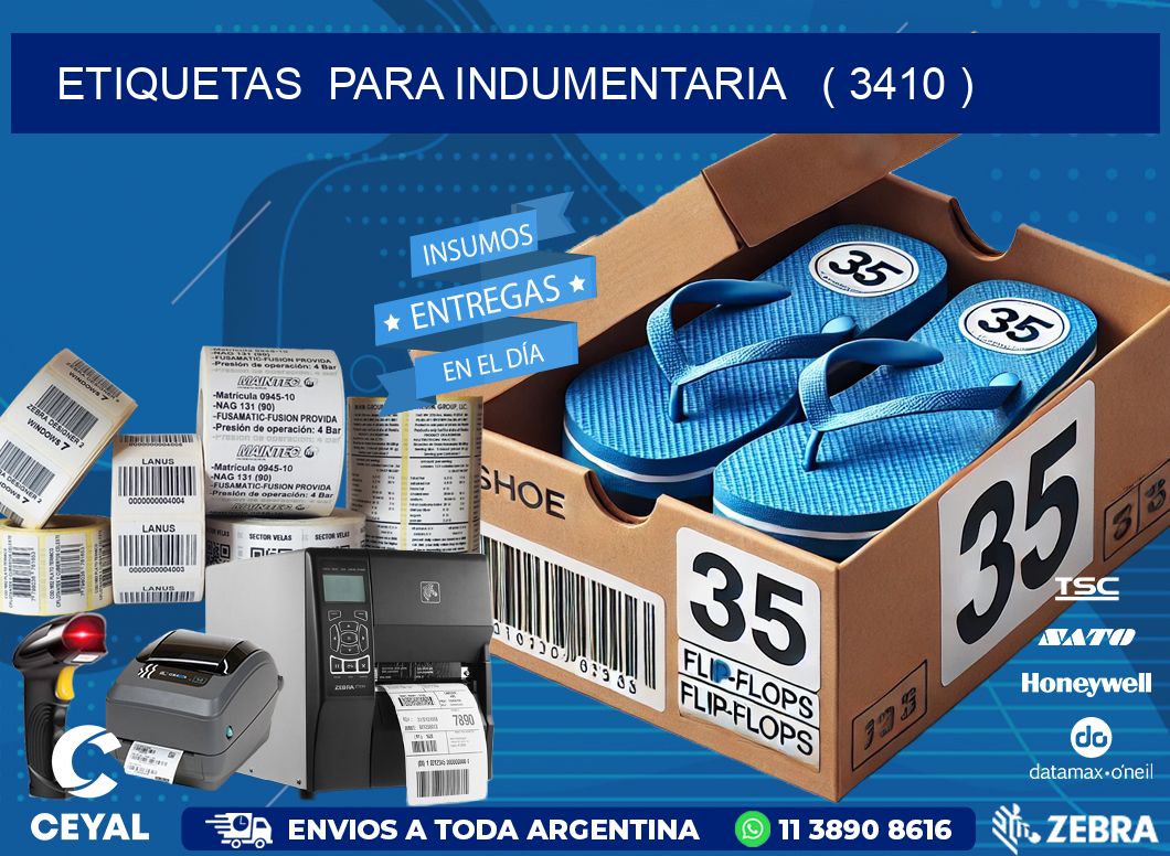 ETIQUETAS PARA INDUMENTARIA ( 3410 )