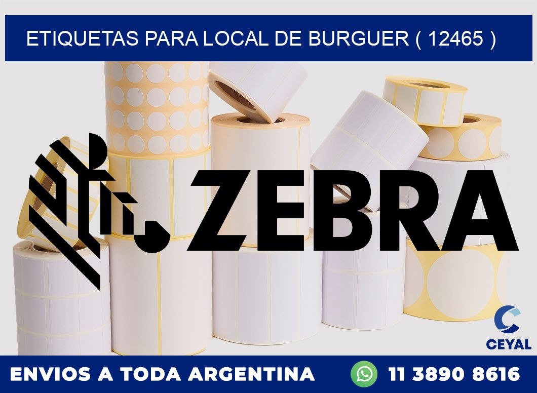 ETIQUETAS PARA LOCAL DE BURGUER ( 12465 )