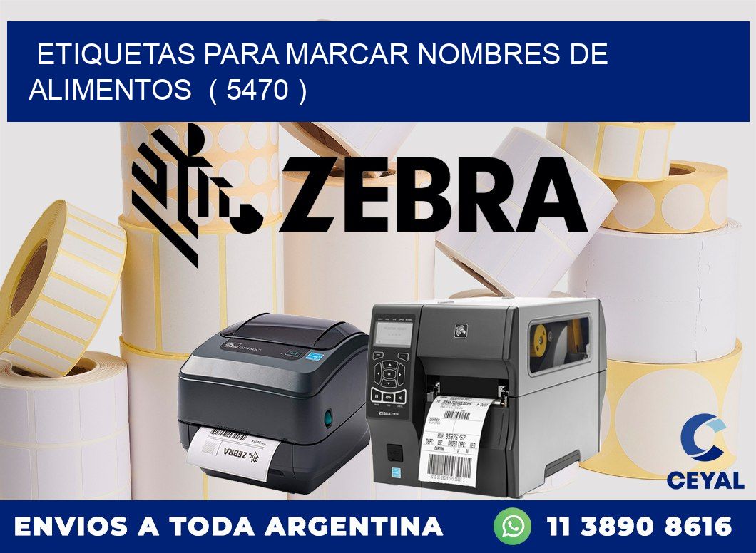 ETIQUETAS PARA MARCAR NOMBRES DE ALIMENTOS ( 5470 )