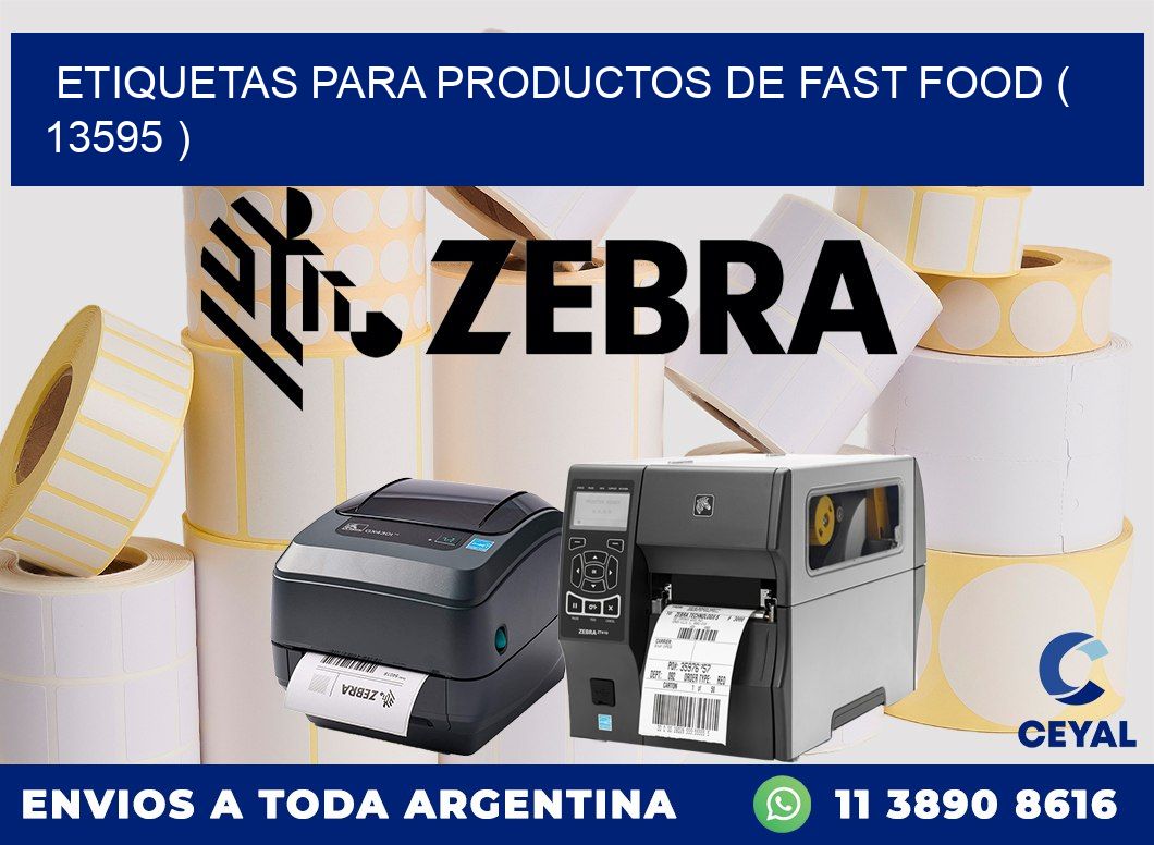 ETIQUETAS PARA PRODUCTOS DE FAST FOOD ( 13595 )