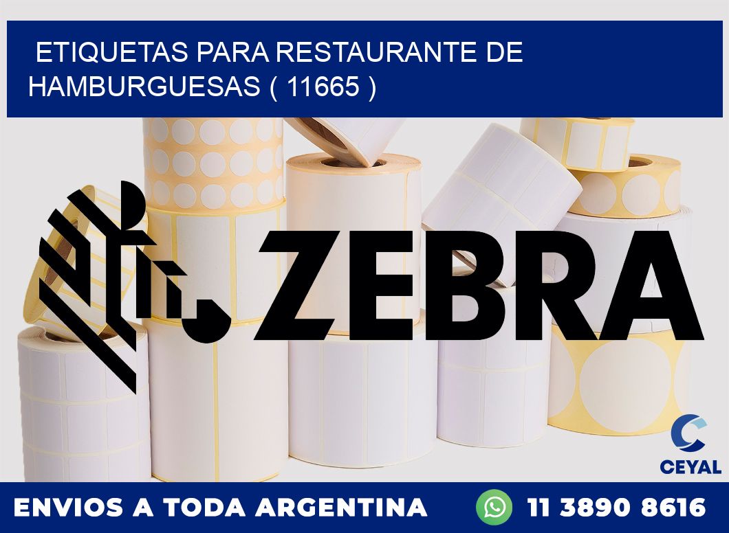 ETIQUETAS PARA RESTAURANTE DE HAMBURGUESAS ( 11665 )