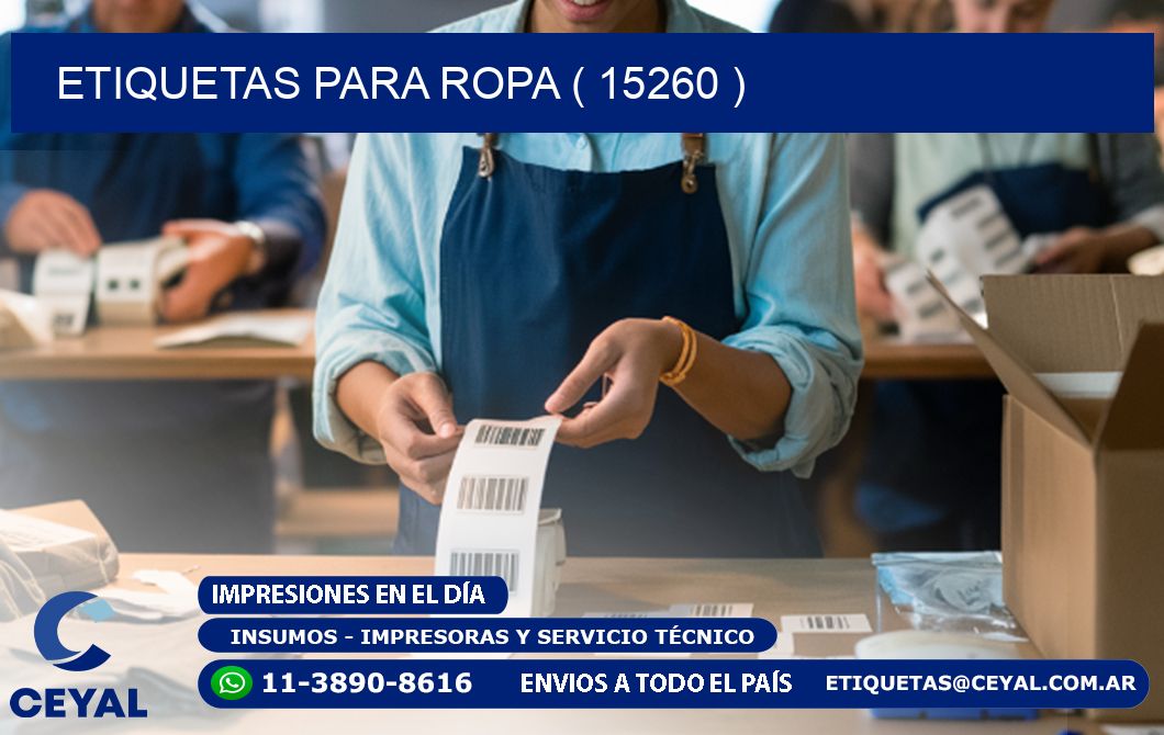 ETIQUETAS PARA ROPA ( 15260 )