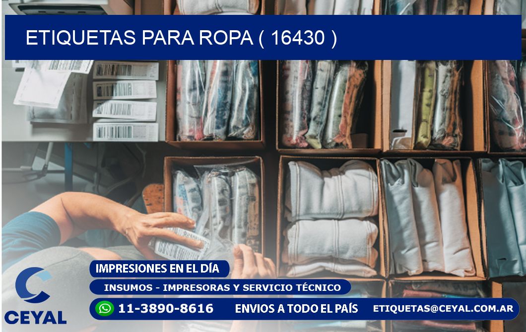 ETIQUETAS PARA ROPA ( 16430 )