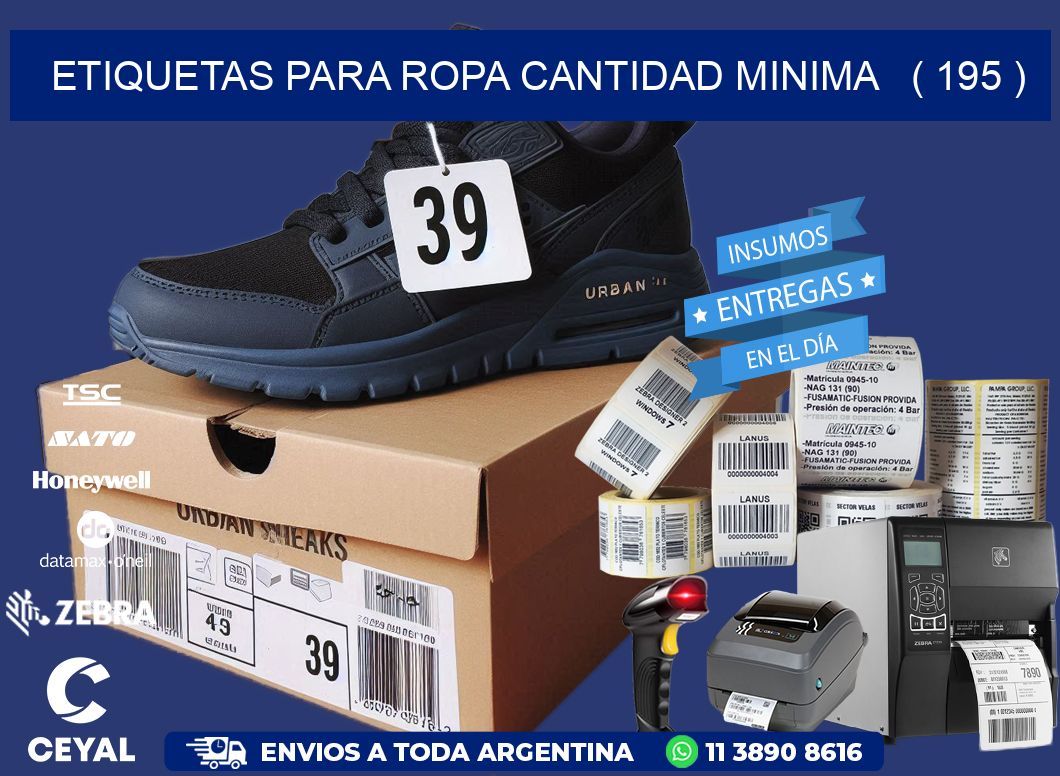 ETIQUETAS PARA ROPA CANTIDAD MINIMA ( 195 )