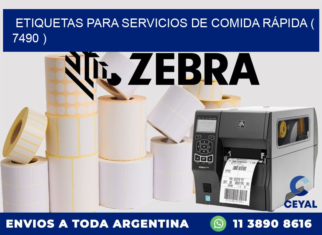 ETIQUETAS PARA SERVICIOS DE COMIDA RÁPIDA ( 7490 )