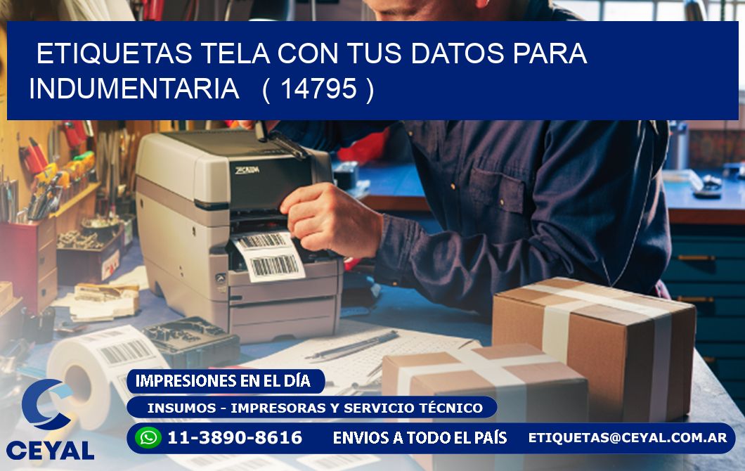 ETIQUETAS TELA CON TUS DATOS PARA INDUMENTARIA ( 14795 )