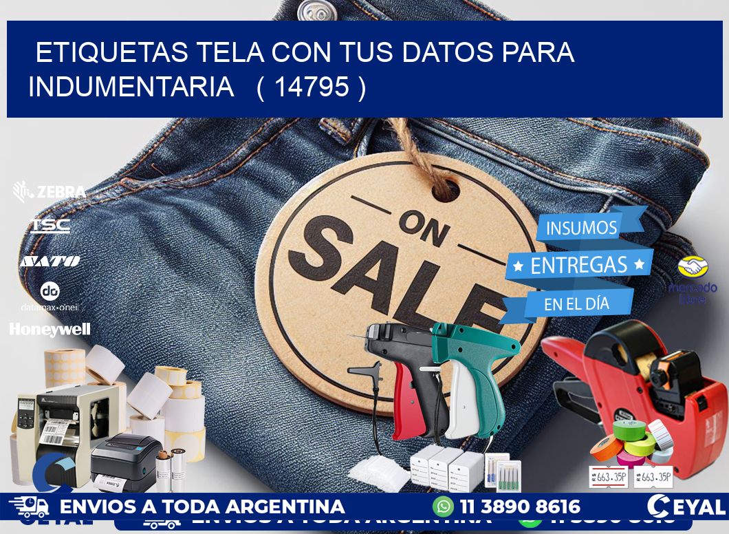 ETIQUETAS TELA CON TUS DATOS PARA INDUMENTARIA ( 14795 )