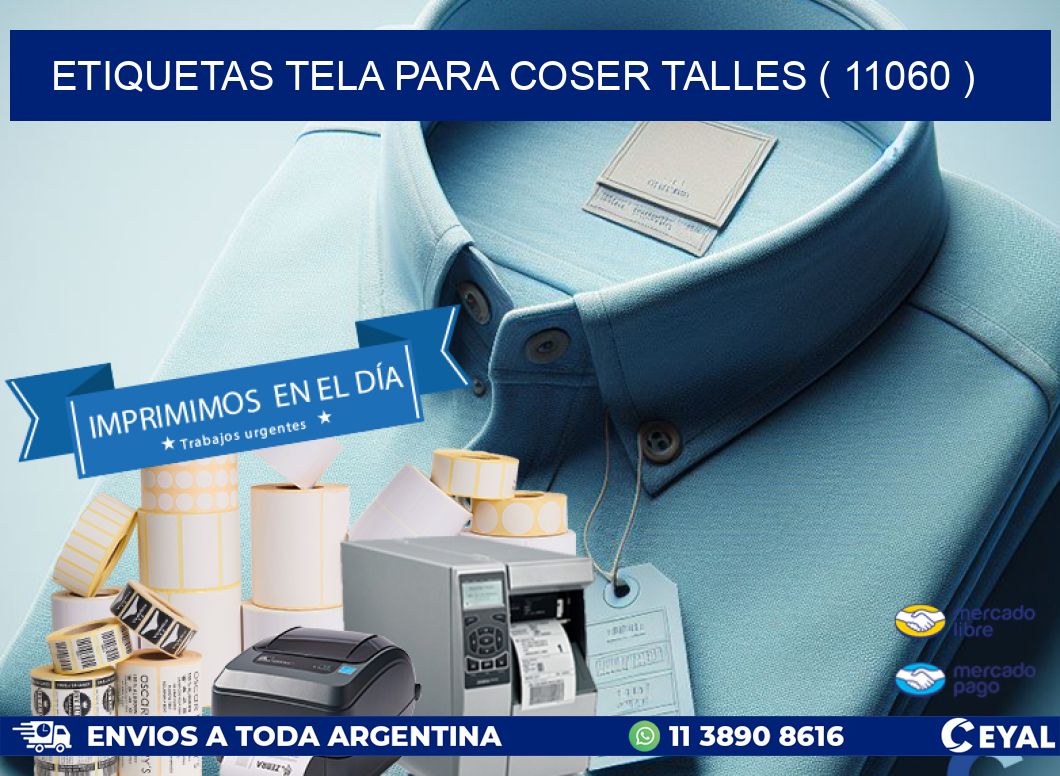 ETIQUETAS TELA PARA COSER TALLES ( 11060 )