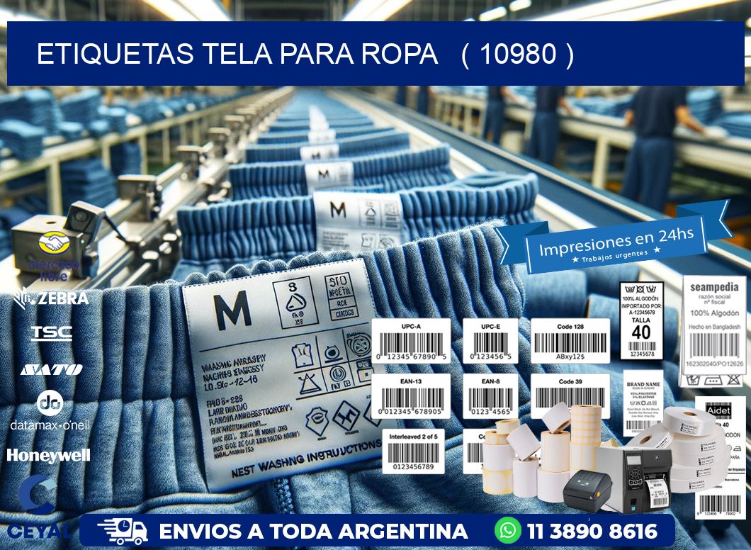 ETIQUETAS TELA PARA ROPA ( 10980 )