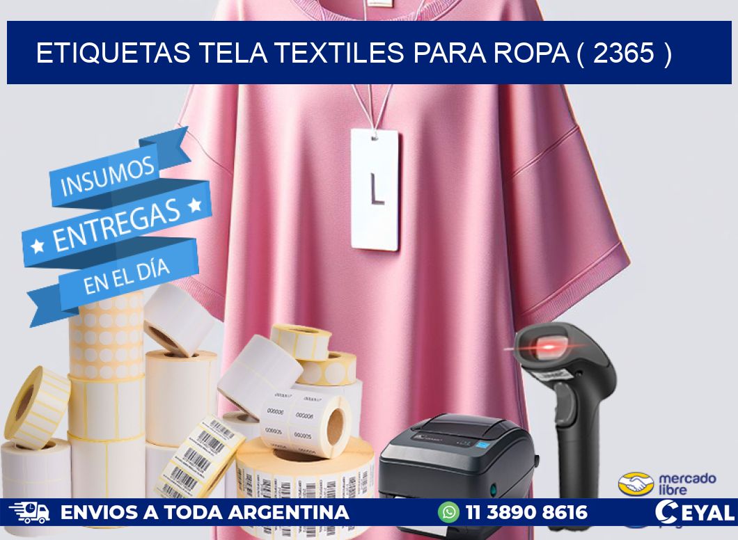 ETIQUETAS TELA TEXTILES PARA ROPA ( 2365 )