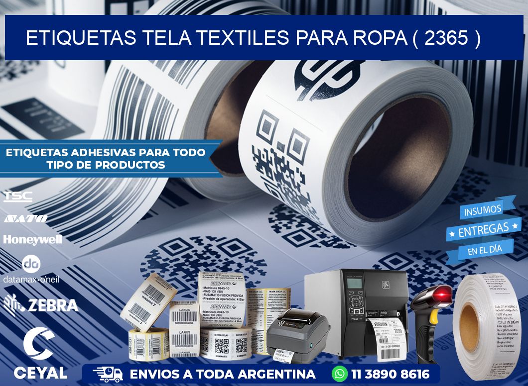 ETIQUETAS TELA TEXTILES PARA ROPA ( 2365 )