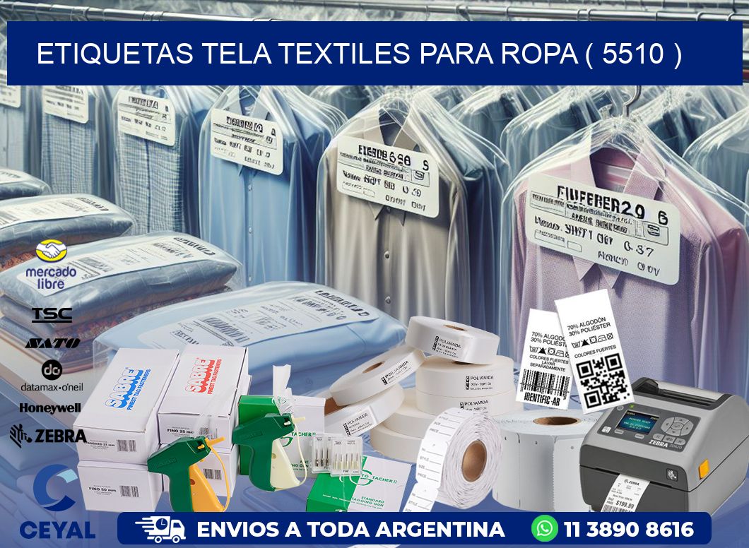 ETIQUETAS TELA TEXTILES PARA ROPA ( 5510 )