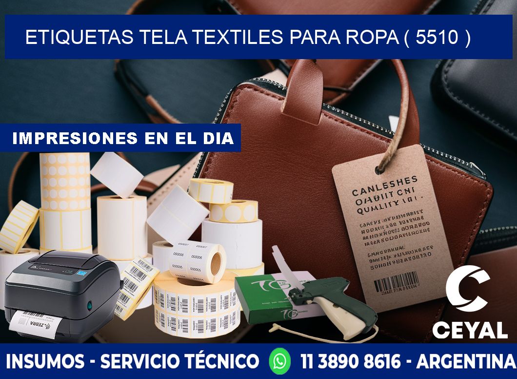 ETIQUETAS TELA TEXTILES PARA ROPA ( 5510 )