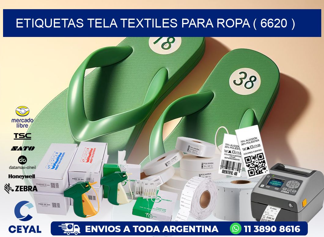 ETIQUETAS TELA TEXTILES PARA ROPA ( 6620 )
