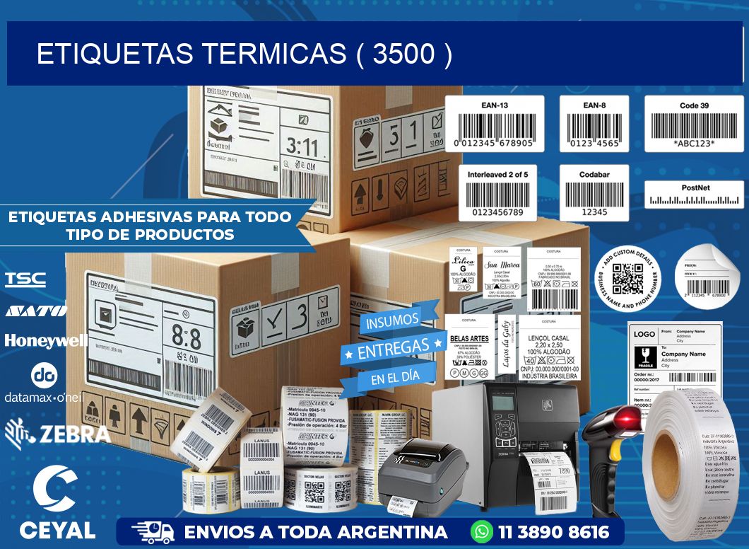ETIQUETAS TERMICAS ( 3500 )