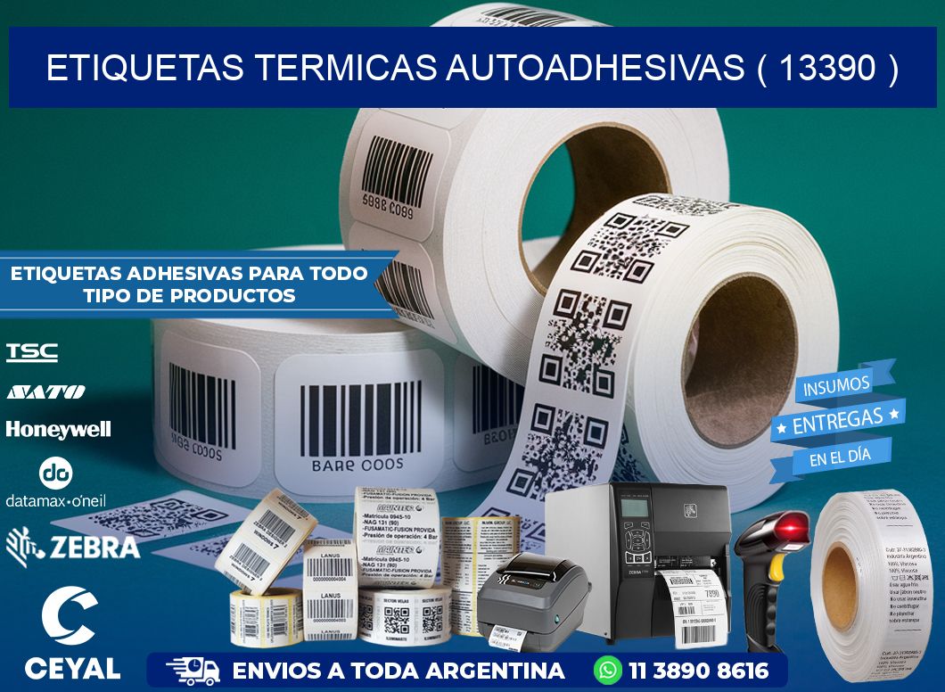 ETIQUETAS TERMICAS AUTOADHESIVAS ( 13390 )