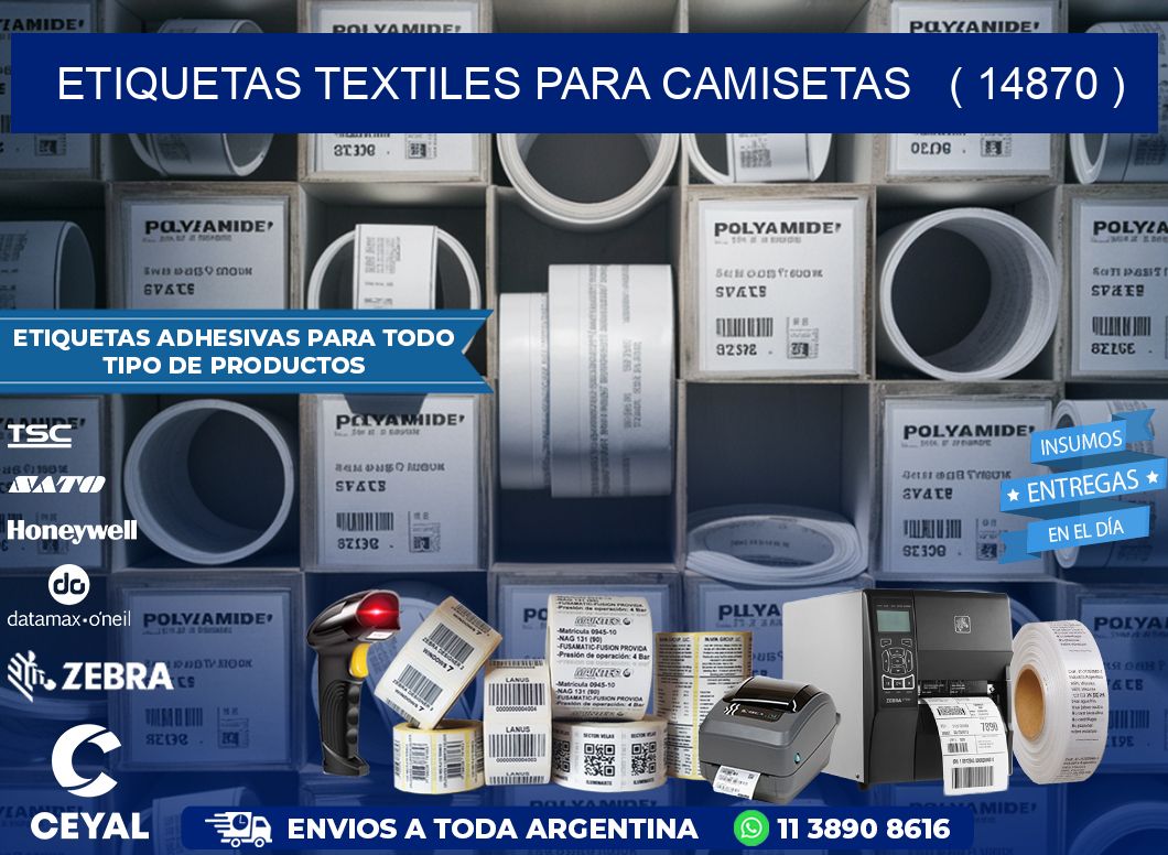 ETIQUETAS TEXTILES PARA CAMISETAS   ( 14870 )