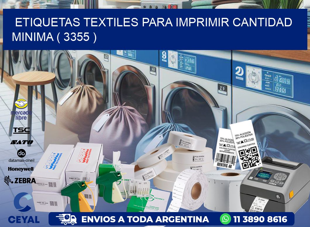 ETIQUETAS TEXTILES PARA IMPRIMIR CANTIDAD MINIMA ( 3355 )