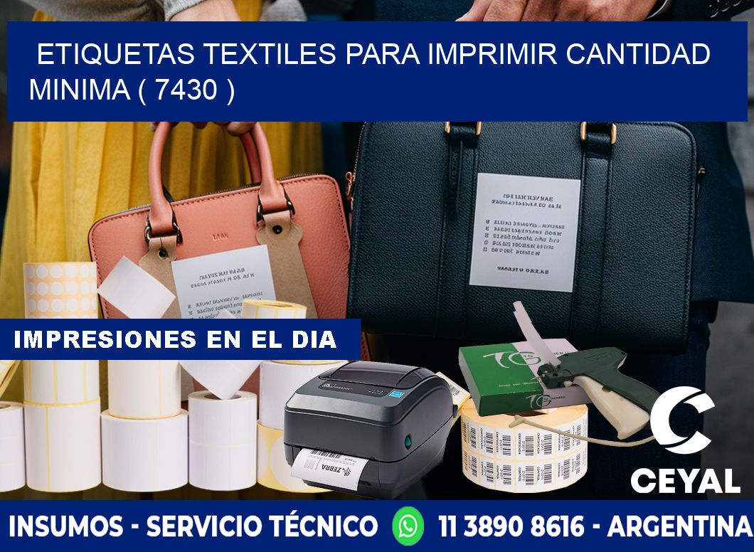 ETIQUETAS TEXTILES PARA IMPRIMIR CANTIDAD MINIMA ( 7430 )