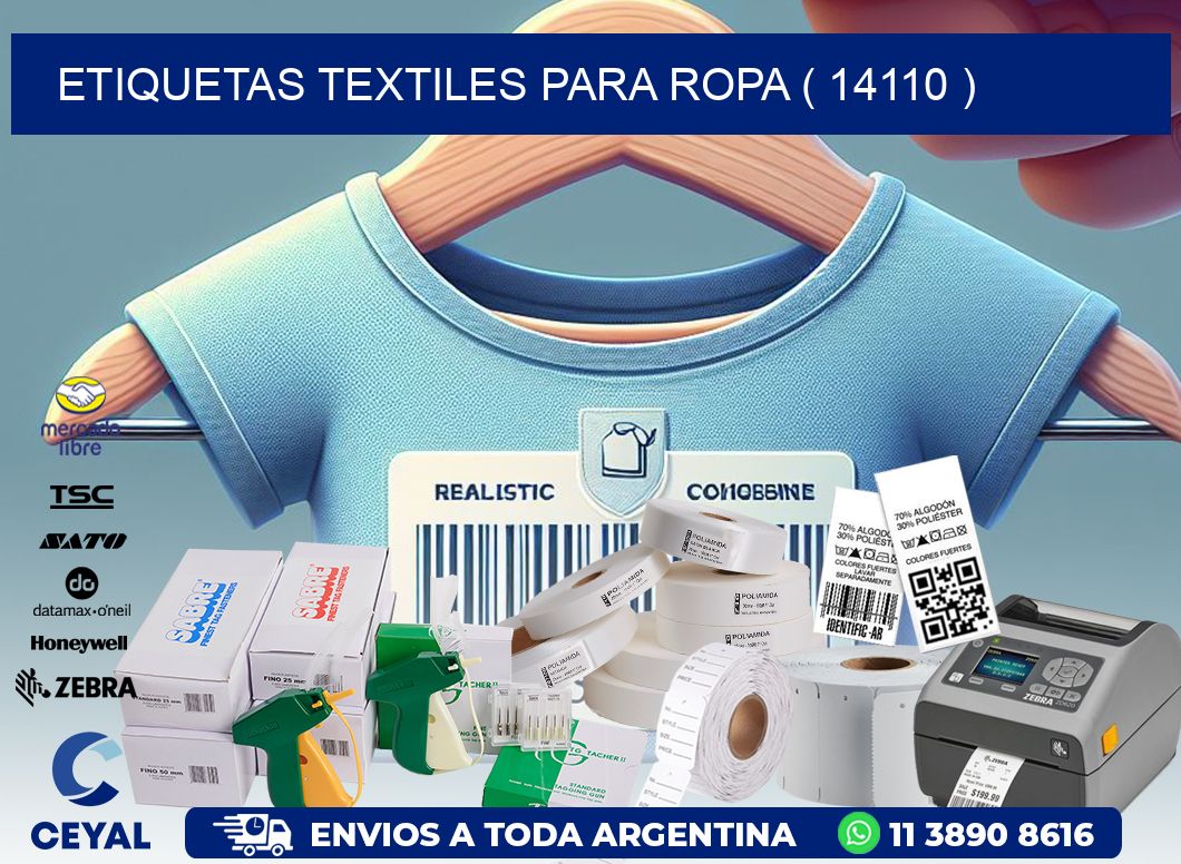ETIQUETAS TEXTILES PARA ROPA ( 14110 )