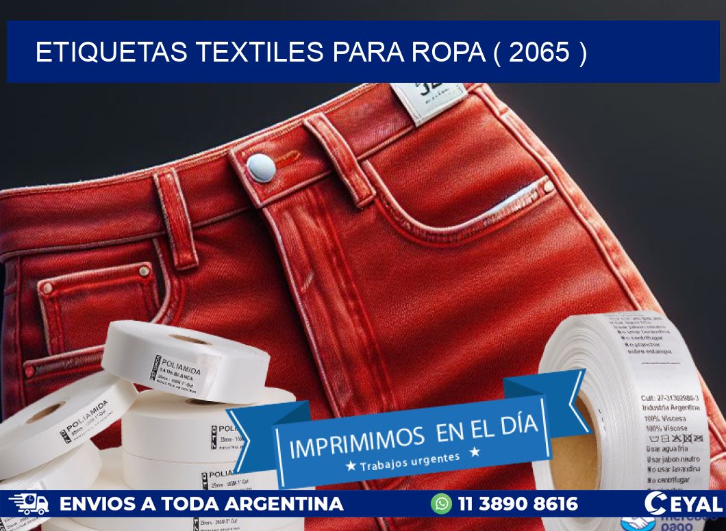 ETIQUETAS TEXTILES PARA ROPA ( 2065 )