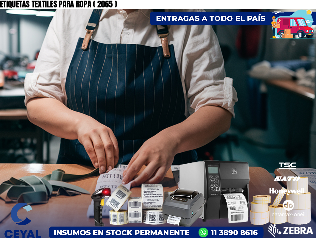 ETIQUETAS TEXTILES PARA ROPA ( 2065 )