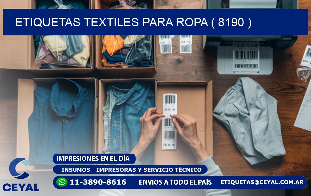 ETIQUETAS TEXTILES PARA ROPA ( 8190 )
