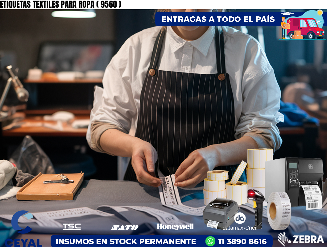 ETIQUETAS TEXTILES PARA ROPA ( 9560 )
