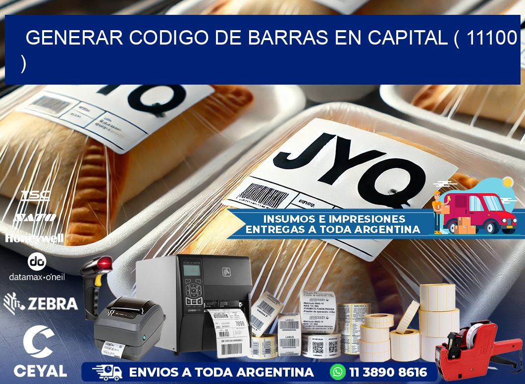 GENERAR CODIGO DE BARRAS EN CAPITAL ( 11100 )