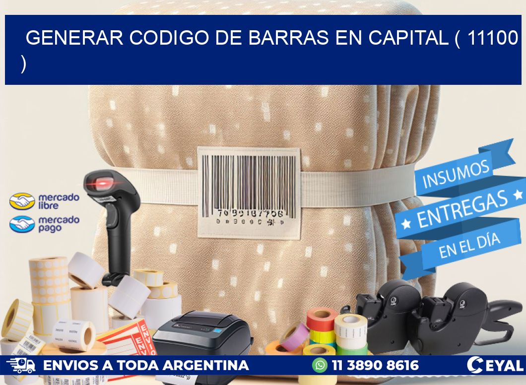 GENERAR CODIGO DE BARRAS EN CAPITAL ( 11100 )