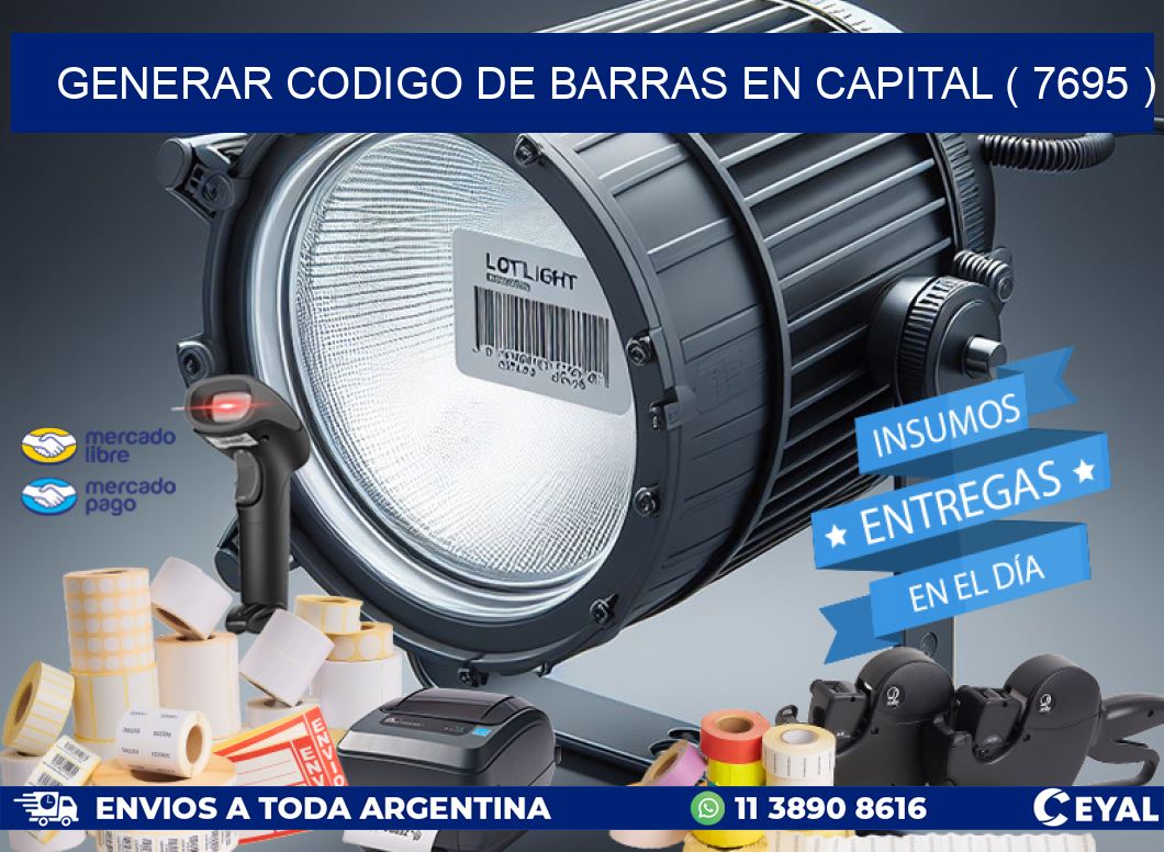 GENERAR CODIGO DE BARRAS EN CAPITAL ( 7695 )