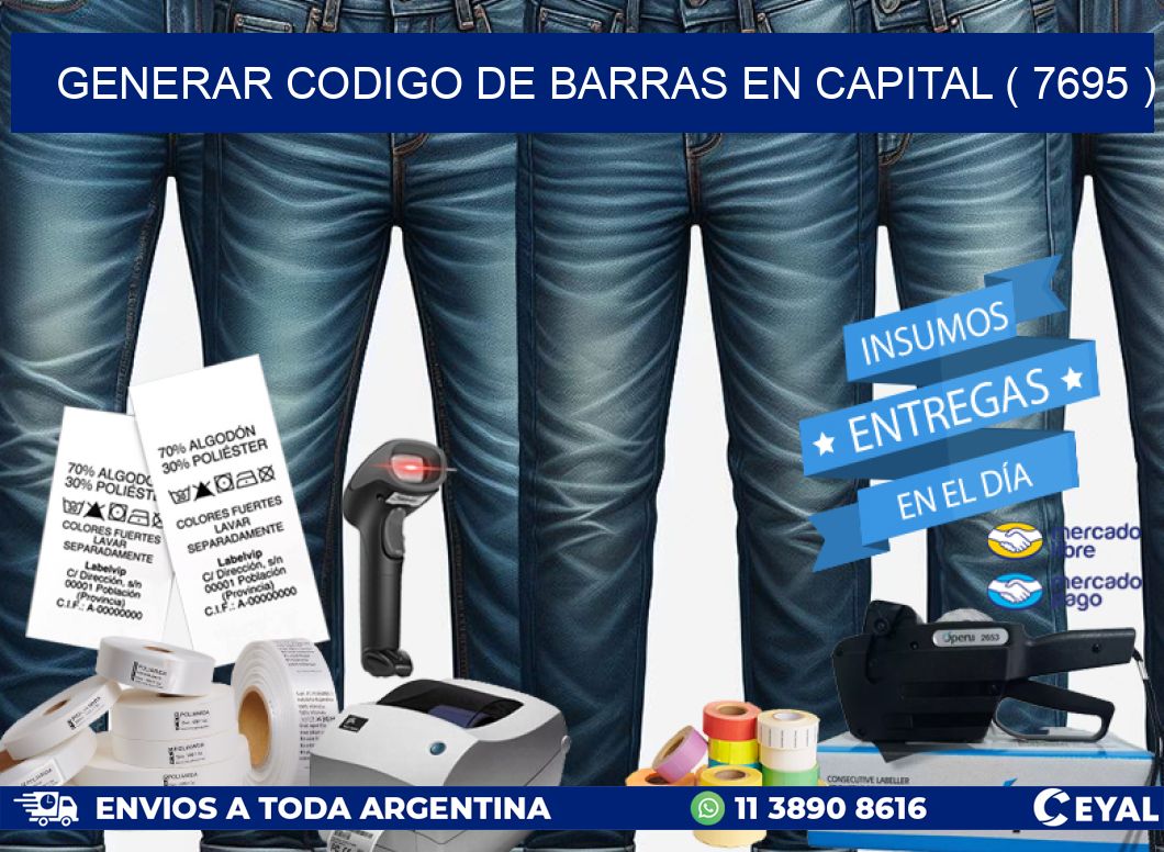 GENERAR CODIGO DE BARRAS EN CAPITAL ( 7695 )