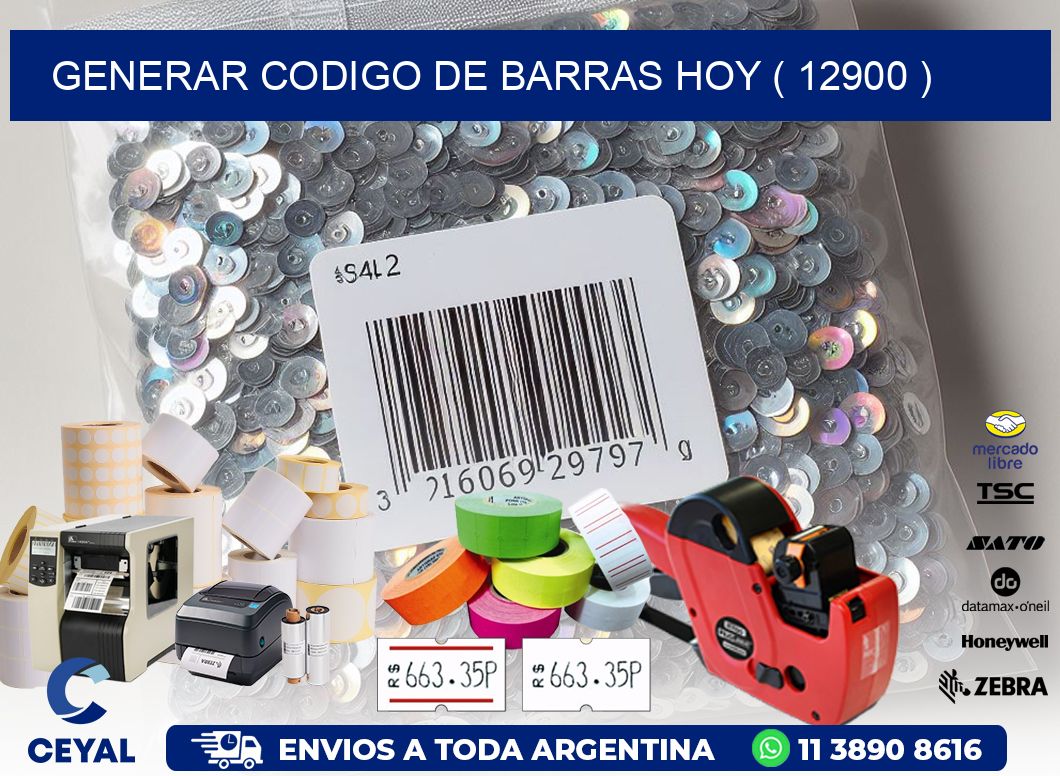 GENERAR CODIGO DE BARRAS HOY ( 12900 )