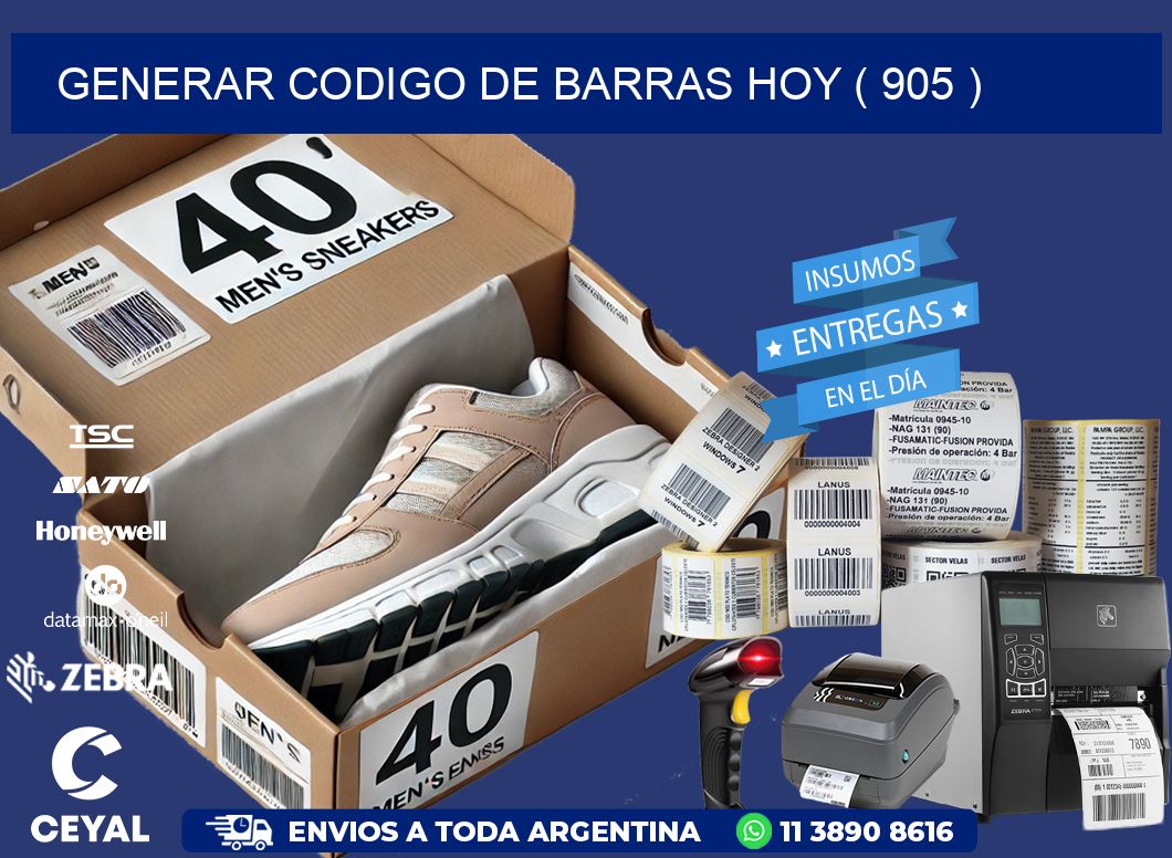 GENERAR CODIGO DE BARRAS HOY ( 905 )