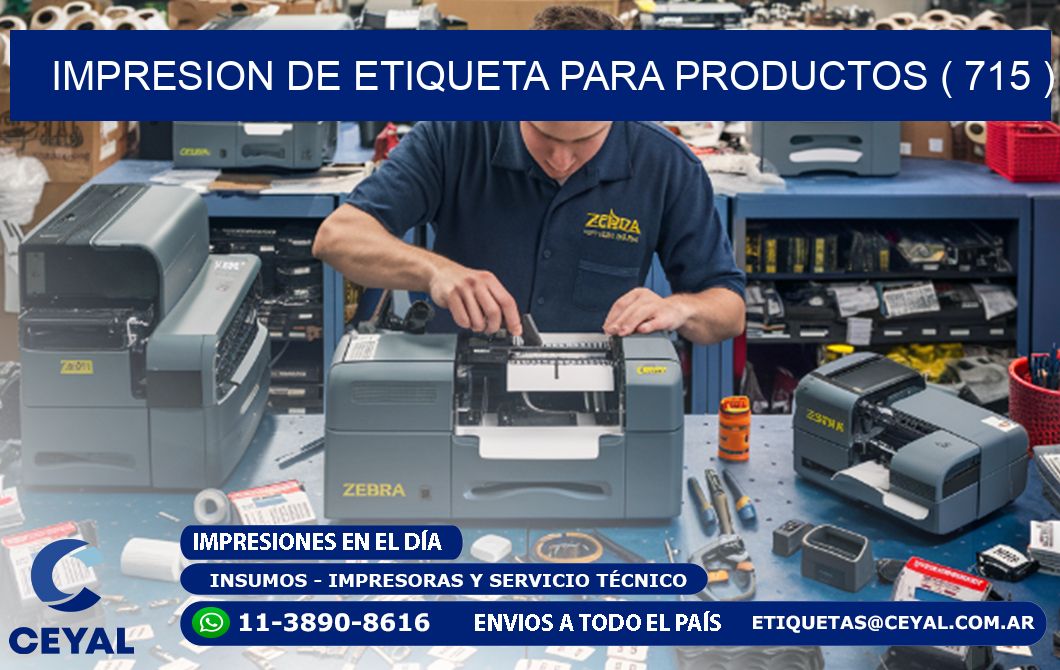 IMPRESION DE ETIQUETA PARA PRODUCTOS ( 715 )