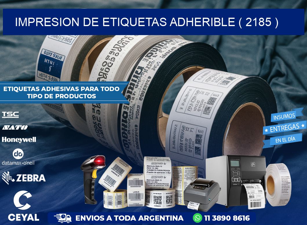 IMPRESION DE ETIQUETAS ADHERIBLE ( 2185 )