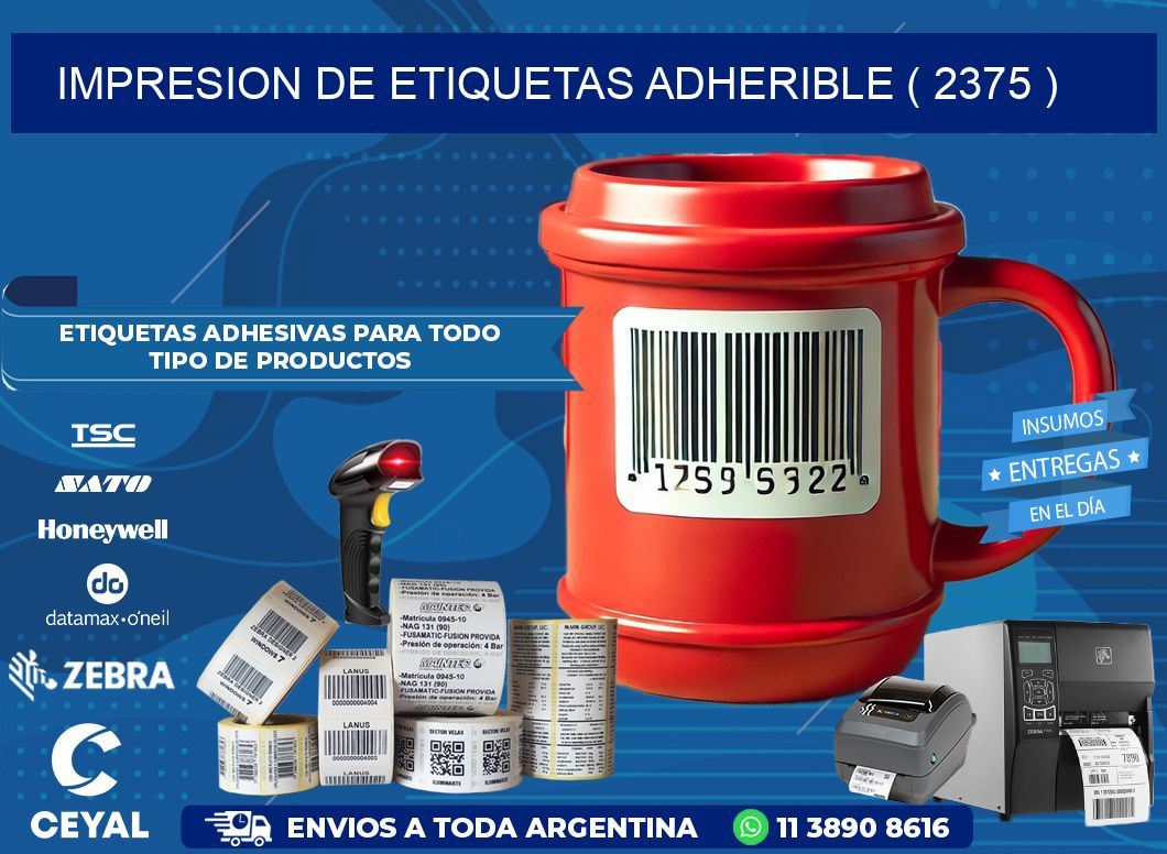 IMPRESION DE ETIQUETAS ADHERIBLE ( 2375 )