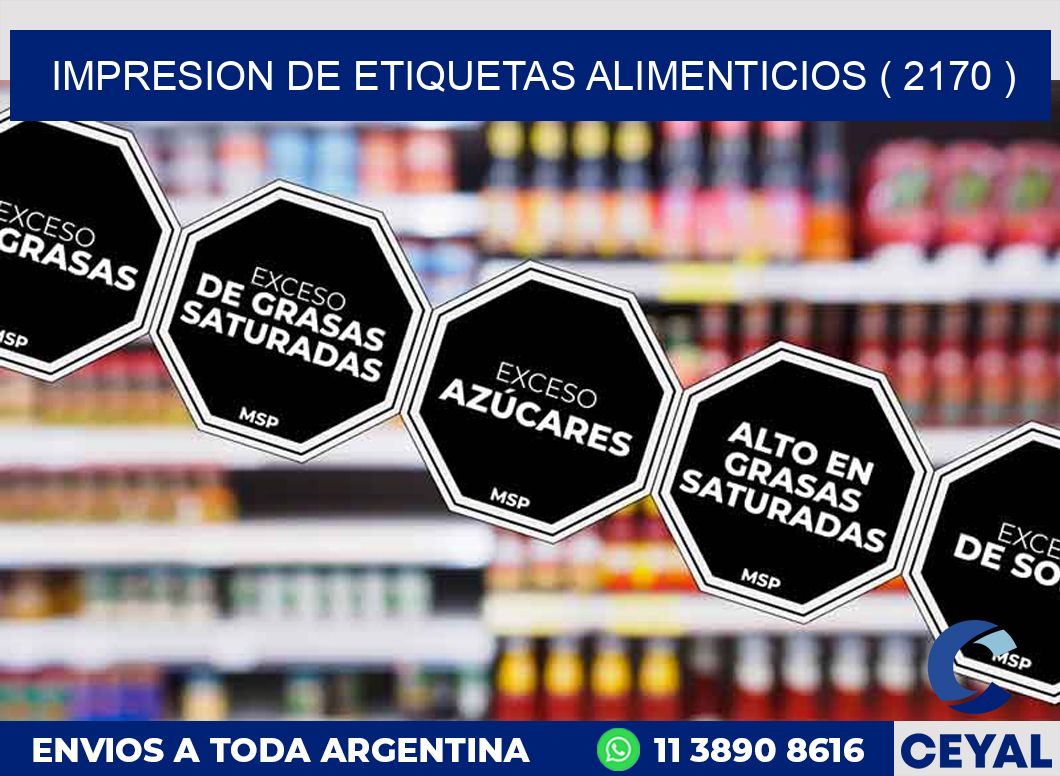 IMPRESION DE ETIQUETAS ALIMENTICIOS ( 2170 )